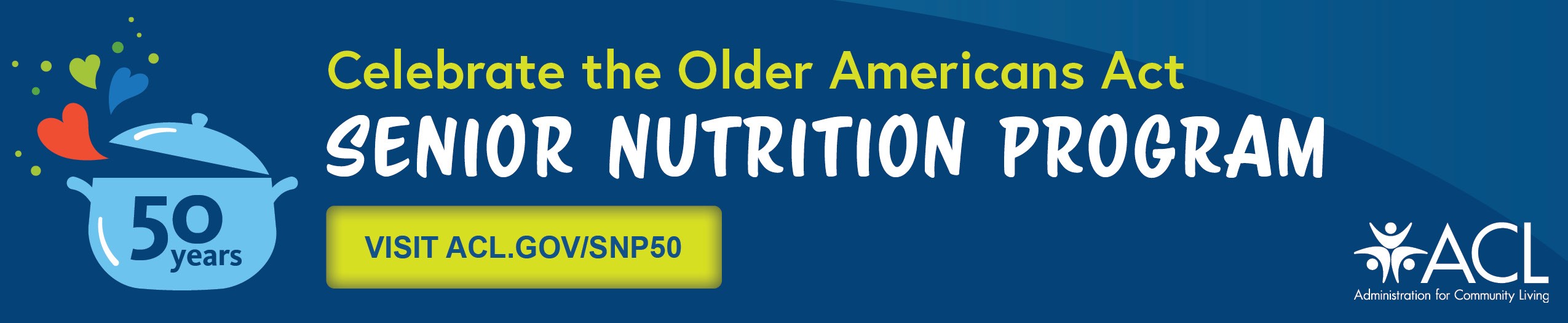 ACL Senior Nutrition 50th Anniversary website banner