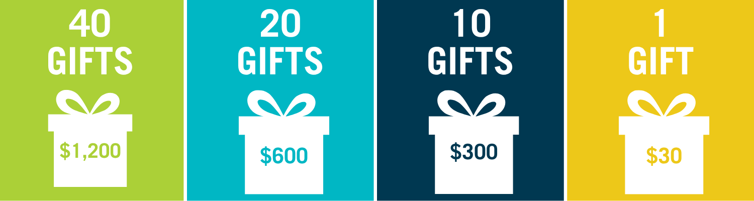 Holiday gift cost breakdown graphic