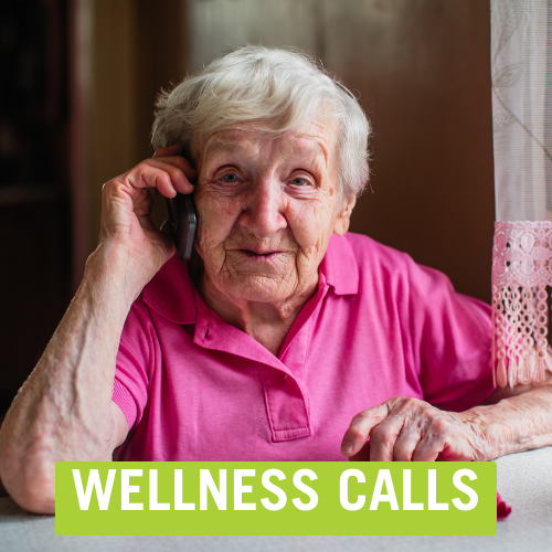 Client sitting in chair talking on the phone