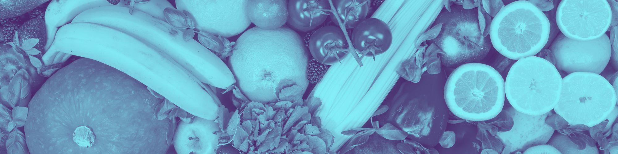 Image of fresh fruits and vegetables.